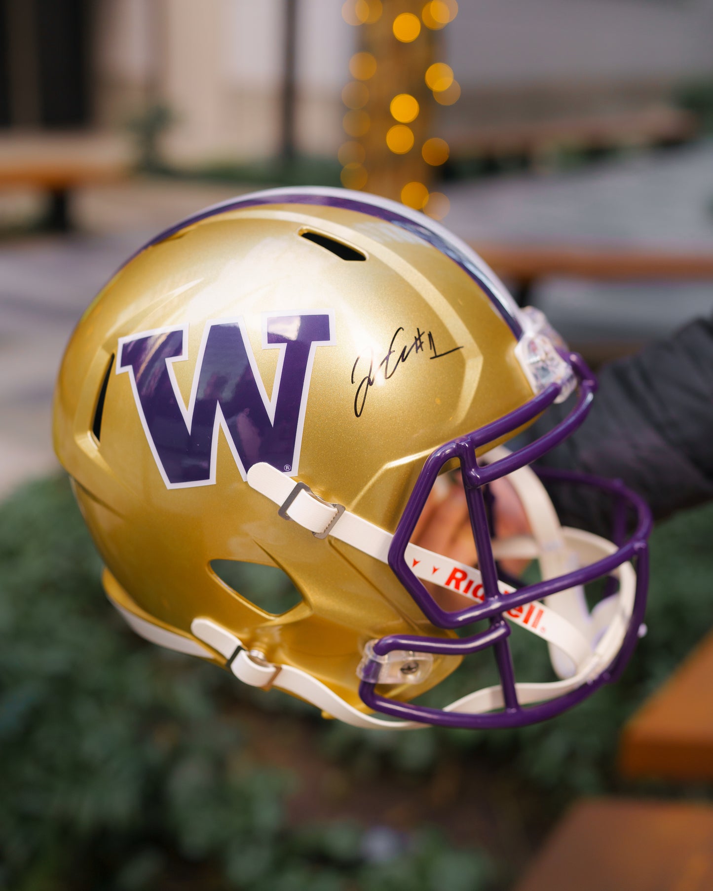 Demond Williams and Jonah Coleman Signed Helmet