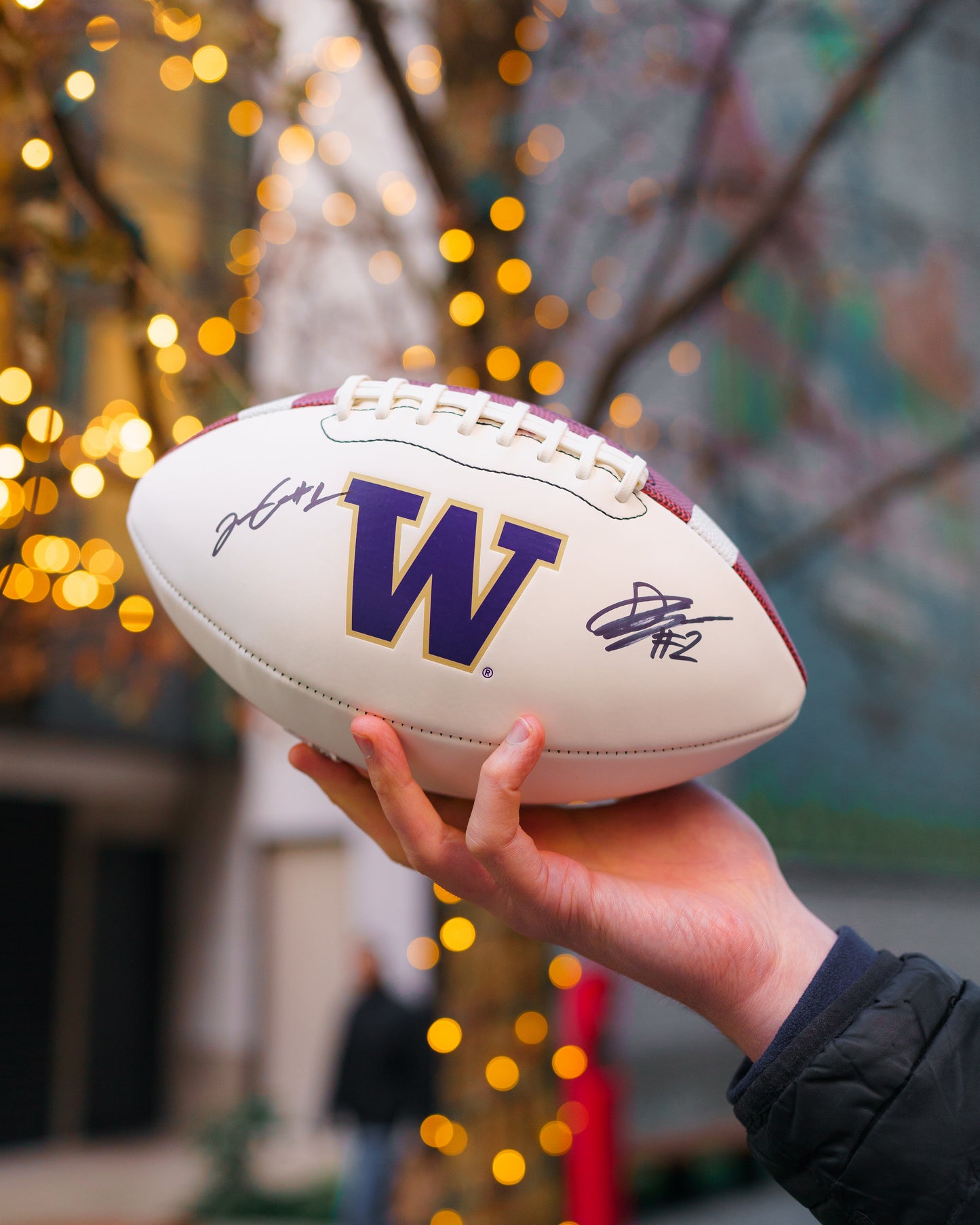 Demond Williams and Jonah Coleman Signed Football