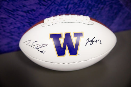 Will Rogers and Jonah Coleman Signed Football 